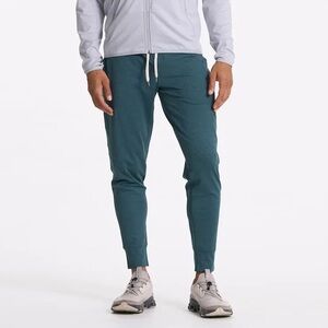 Vuori Sunday Performance Jogger Pants Beryl Heather Teal Blue Size Medium